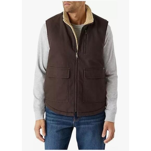 NWT Lee MEN'S SHERPA LINED WORKWEAR CANVAS , BROWN,XXL - Picture 5 of 9